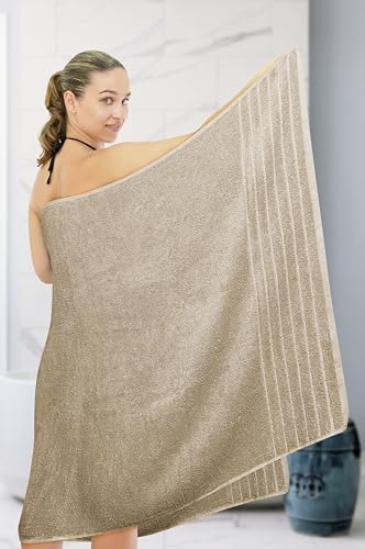 Toalla De Baño Jumbo 100% Algodón 40 X 80 Pulgadas Beige
