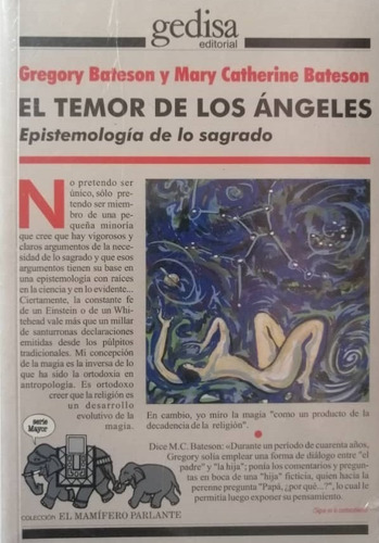 Libro El Temor De Los Angeles Epistemologia De Lo Sagrado