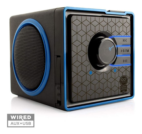 Altavoz Portatil Con Reproductor De Musica Usb - Azul