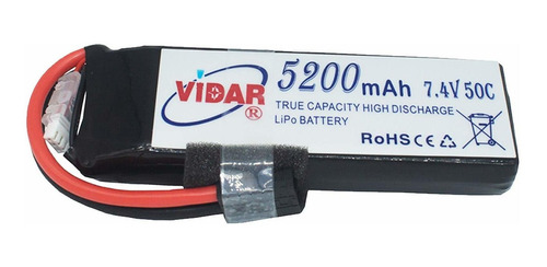 Bateria Lipo 7.4v 5200mah 50c 2s Vidar
