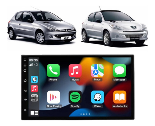 Multimedia Android 7 Peugeot 206 207 Wifi Gps Cam Reversa