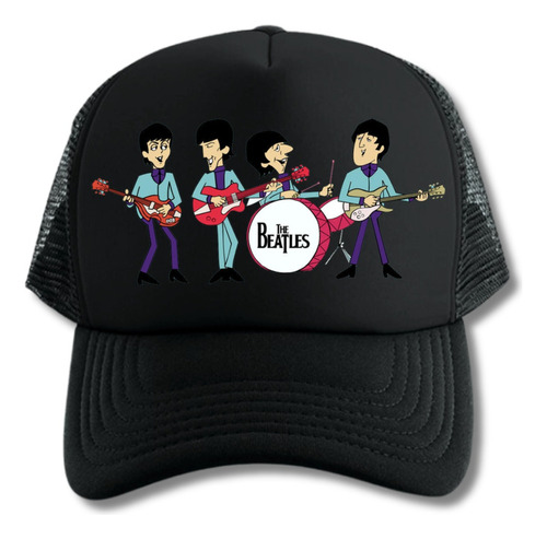 Gorra Trucker The Beatles Serie Music Band Rock Black