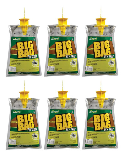 Trampa Moscas Big Bag - Desechable, Uso Exteriores  6 T...