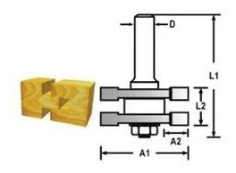 D-50239 Fresa Moldura/contramold Hm/ct Eje 1/2 Makita Widia