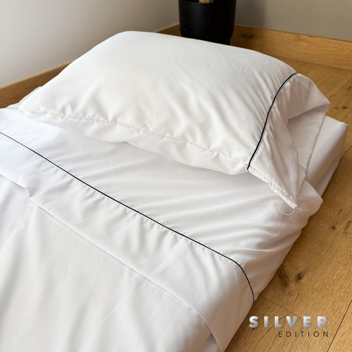 Colchón King Plegable Silver Edition + Sábanas + Almohadas Blanco