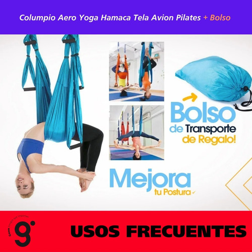 Imagen 4 de 9 de Columpio Hamaca Aero Yoga Nylon Reforzado Antidesgarre