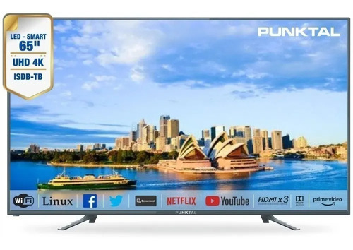 Smart Tv 65  Punktal 4k Ultra Hd Wifi Netflix Tube Casahogar