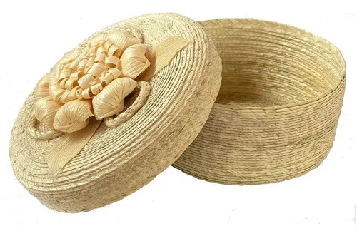 Tortillero Mexicano De Palma Mediano 19cm- Crudo/natural