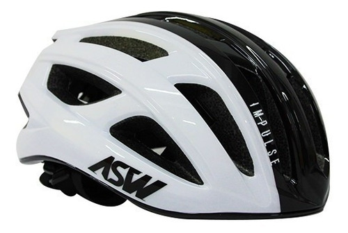 Capacete Asw Bike Impulse Ciclismo Preto E Branco Fxm Cor Preto/Branco Tamanho P - M