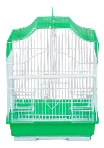 Jaula Para Aves Pequeñas Verde Mod 102 + Envío Gratis 