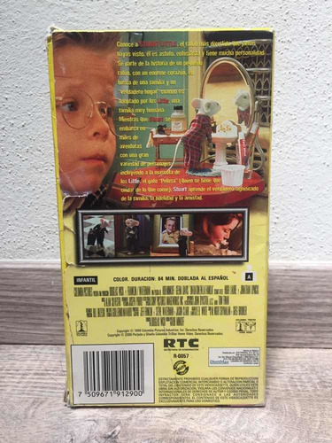Película: Stuart Little, Doblada En Español Latino (vhs) (Usado)
