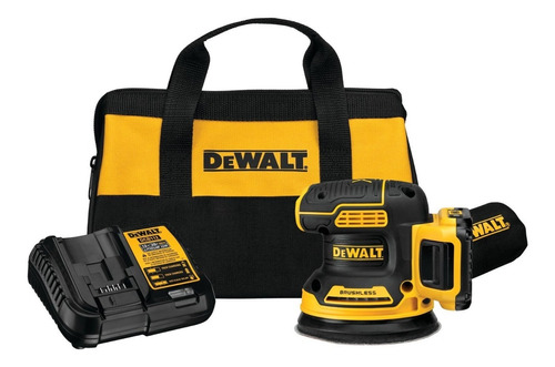 Lijadora   Orbital Inalámbrica Dewalt Dcw210d1  Amarilla 20v