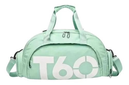 Bolsa Mala T60 Fitness Para Academia Treino Esporte E Viagem Cor Verde-claro