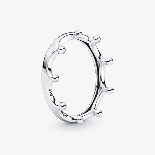 Anillo Aro Corona En Plata 950
