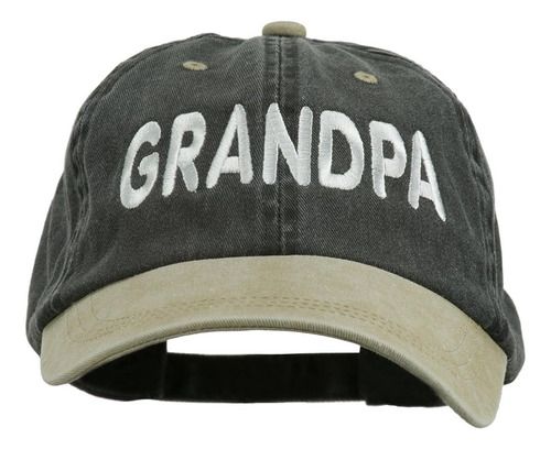 Gorra Wording Of Grandpa Con Bordado Lavado En Dos Tonos - B