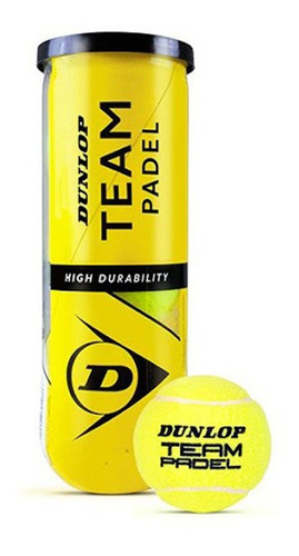 Tubo Pelotas Dunlop Team Padel X 3 Balls Tenis Local Olivos