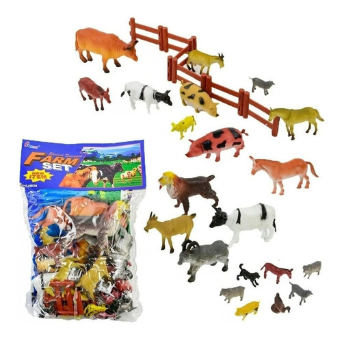 Bolsa Animales De Granja Para Niños 27 Piezas