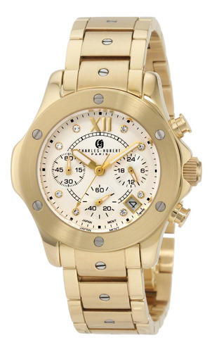 Reloj Mujer Charles-hubert Paris 6782-g Cuarzo Pulso Dorado 