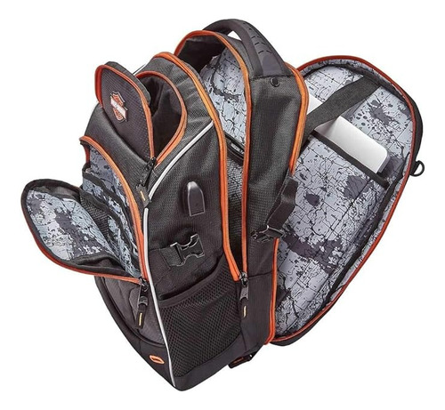 Mochila Moto Harley Davidson Renegade 2 Hi-tech Puerto Usb Negro