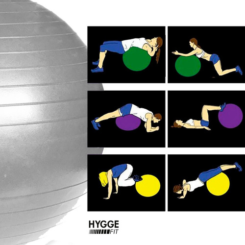 Imagen 9 de 10 de Pelota Esferodinamia 75cm Fitness Pilates Yoga Gym Funcional