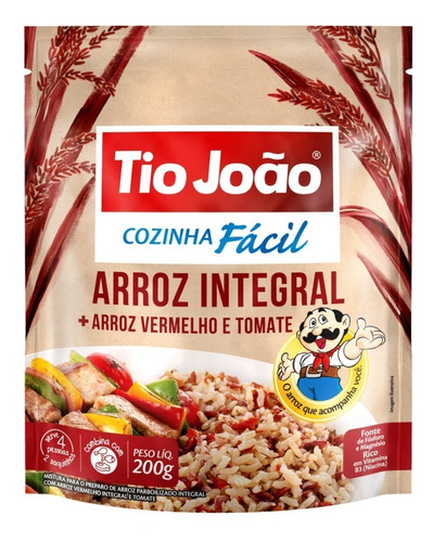 Arroz integral Tio João vermelho e tomate cozinha fácil 200g