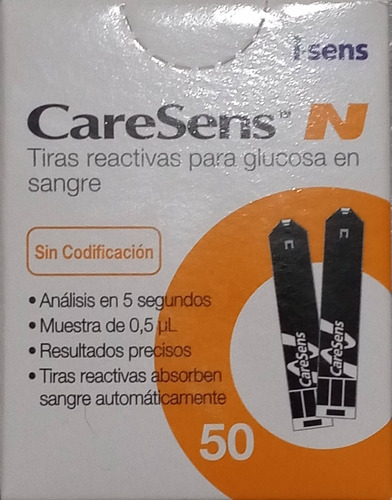 Care Sens N, 50 Cintas Para Auto Medicion De Glucosa, Nuevo