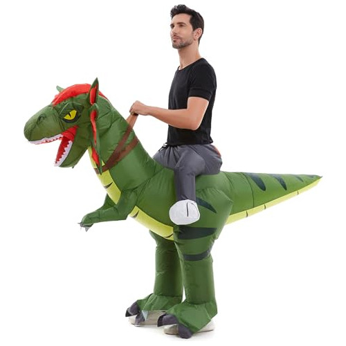 Costume Inflable De Dinosaurio Para Adultos, T-rex