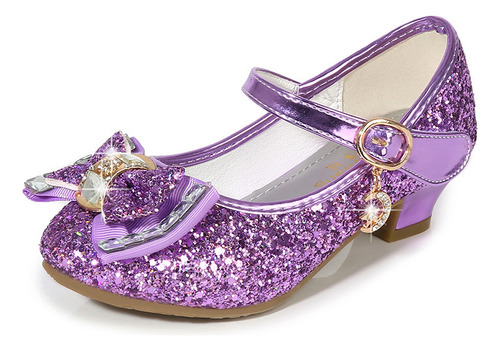 Sandalias De Cristal Con Tacones Altos Princess Para Niños