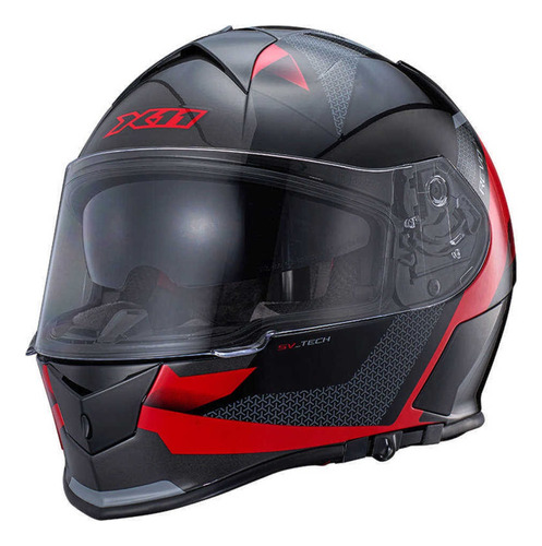 Capacete para moto X11 Capacete  Revo Vision SV  preto e vermelho fosco tamanho 58 