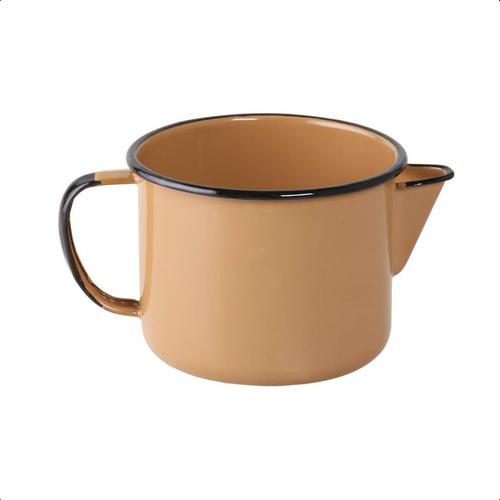 Caneca Ágata Esmaltada Com Bico Nro 12 Ewel 1litro Marrom