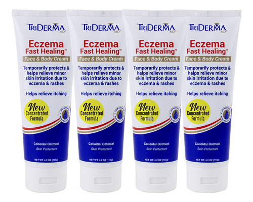 Triderma Eczema Crema De Curacion Rapida, Paquete De 4