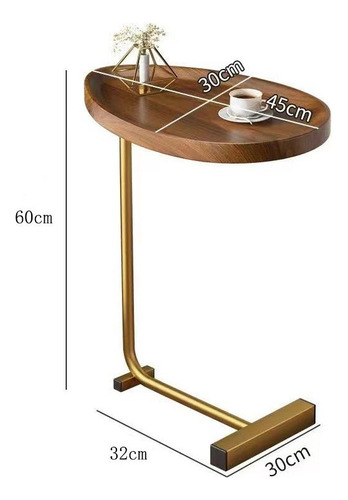 Mesa Auxiliar Minimalista En Forma De C, Mesa De Sofá