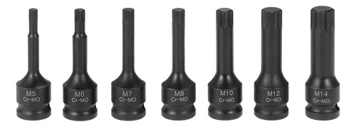 Juego De Dados De Impacto 7 Piezas Métricas (5mm 6mm 7mm 8mm