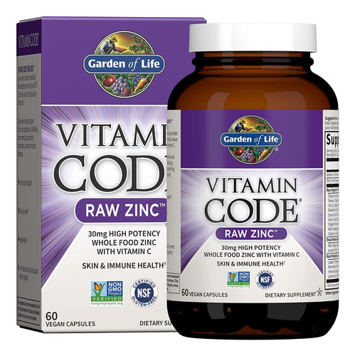 Garden Of Life Vitamina De Zinc, Vegano Capsulas