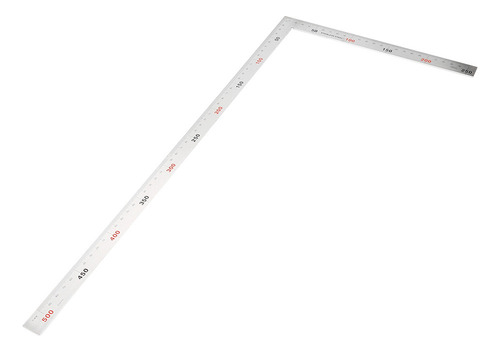 Régua Angular De Aço Inoxidável 500x250mm 90 Graus À Direita