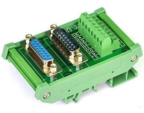 Electronic Salon Db15 D-sub Montaje Riel Din Interface