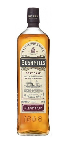 Imagen 3 de 10 de Whisky Bushmills Port Cask Steamship 700ml En Estuche