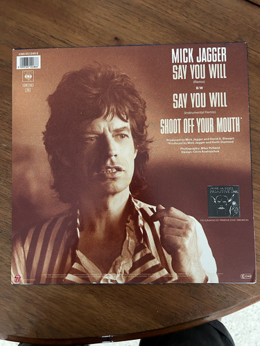 Say You Will. Mick Jagger 12 Maxi. Nm. 10 Puntos Remix (Usado)