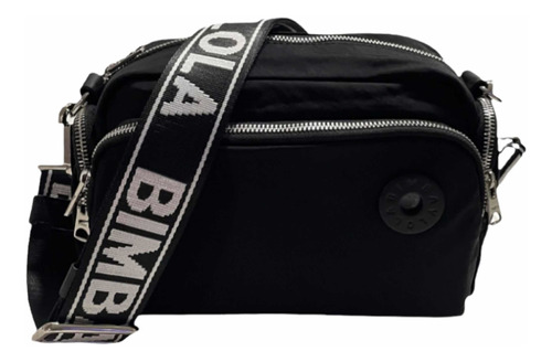 Bolso Bandolera M Nylon Negro Original Bimba Y Lola