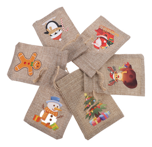 Juego De Bolsas Con Cordón Para Regalo De Dibujos Animados,