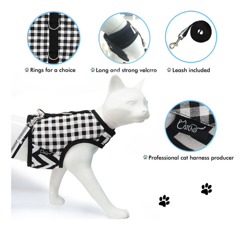 Juego De Arnés Y Correa Para Gatos Yizhi Miaow, Ajustable, C