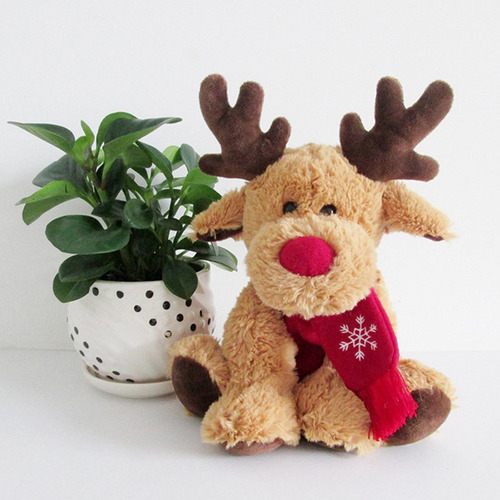 Bonito Muñeco De Peluche Navideño, Muñeco De Reno, Animal