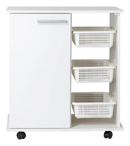 Mueble Base Microondas Verdulero 68x45cms 3 Canastos/dechaus Blanco