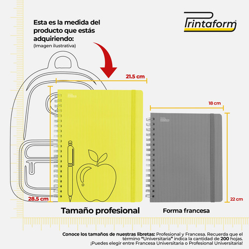 Cuaderno Profesional Universitario Printaform Dinos 1 Pz Brachiosaurus Cuadro Grande
