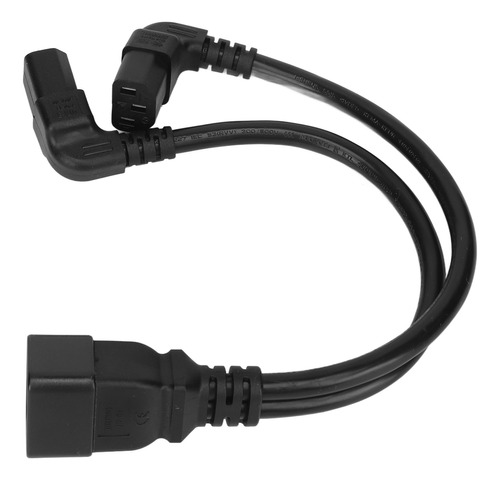 Cable Iec320 C20 A C13 Dual, 1 Entrada, 2 Salidas, Doble Áng