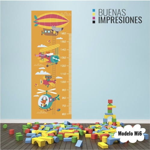 Imagen 6 de 9 de Vinilos Decorativos Medidores Infantiles Animales, Barcos