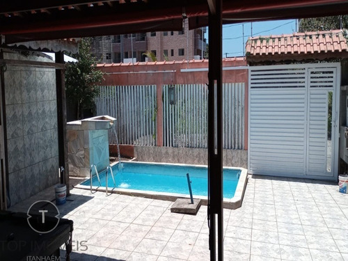Imagem 2 de 30 de Linda Casa Com 3 Dormitórios No Centro De Itanhaém, Com Piscina E Churrasqueira A Menos De 300 Metros Da Praia. - Ca00833 - 70630852