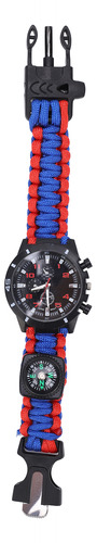 Reloj De Pulsera 6 En 1 Azul Emergency Survival Sport