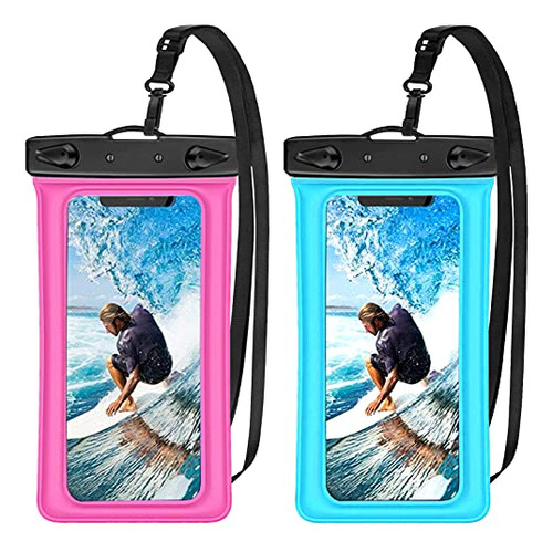 Annymall Impermeable Phone Pouch 2 Pack, Universal Waterproo