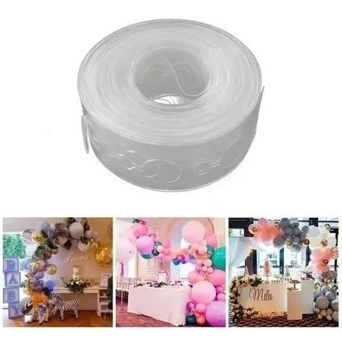 Imagen 3 de 10 de Cinta De Acetato Para Arco Organico De Globos X 5mts